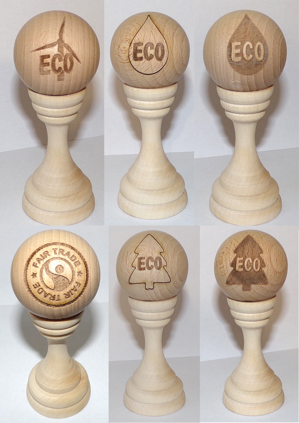 Kulki bukowe z grawerem laserowym